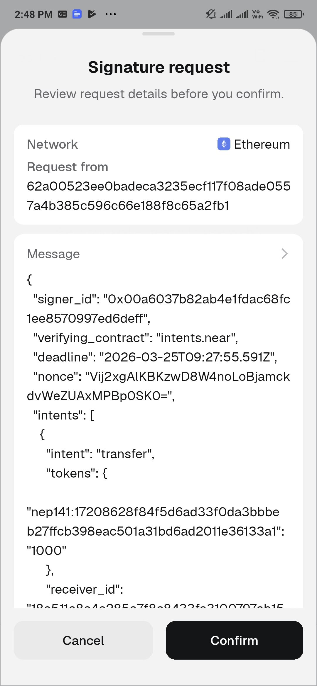 MetaMask Transaction